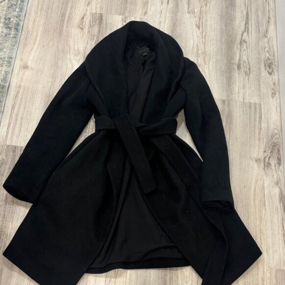 Ann Taylor Black Wool blend pea coat size XS - Picture 1 of 6